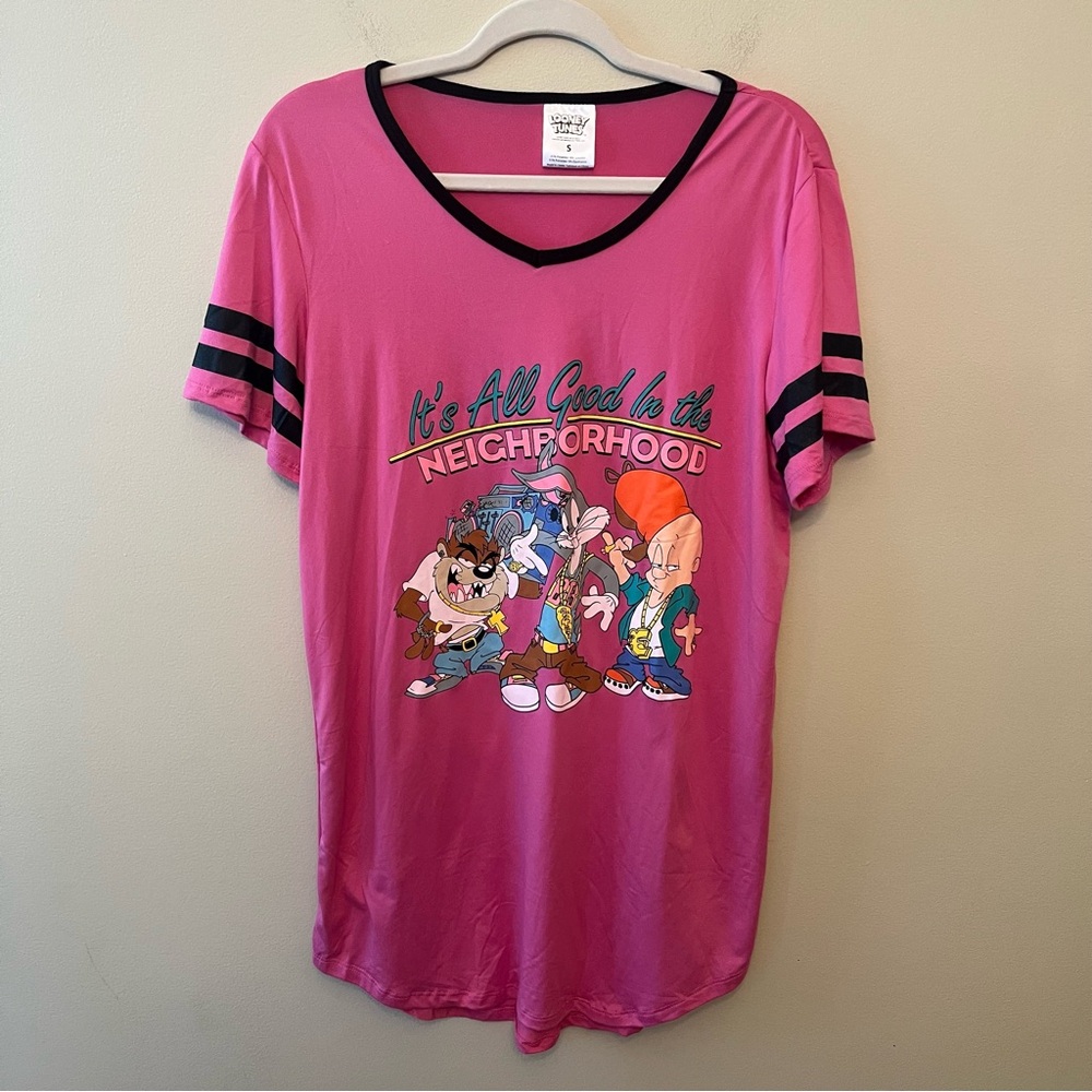Looney Tunes “It’s All Good In The Neighborhood” Sleep/Lounge Shirt Women Small